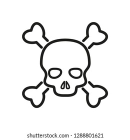 Pirate skull icon vector logo template