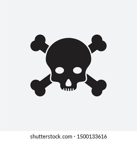 Pirate skull icon vector logo template