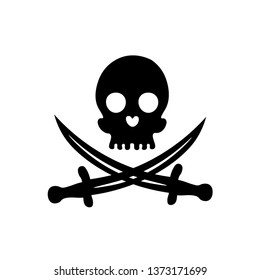 Pirate Skull logo with crossed sabres