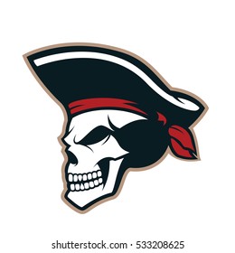 Pirate skull mascot