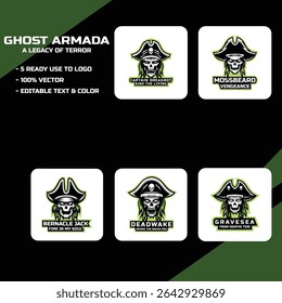 Pirate Skull Mascot Logo Design Pack