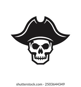 pirate skull modern logo vector illustration template design