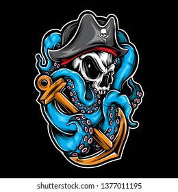 Pirate Skull Octopus