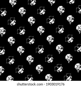 Piratenschädel auf schwarzem Hintergrund