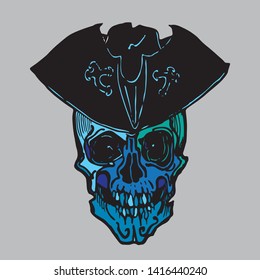 Pirate skull print for Halloween.