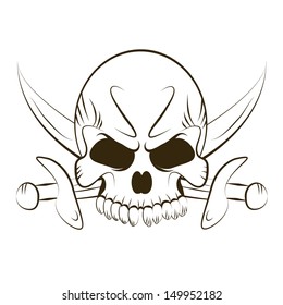 Pirate Skull and Swords