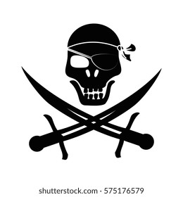pirate skull symbol icon