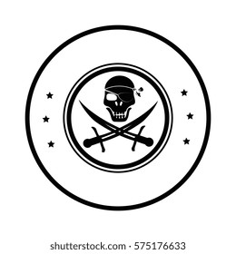 pirate skull symbol icon