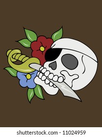 pirate skull tattoo