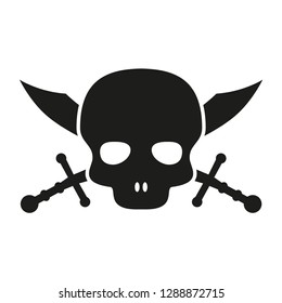 Pirate skull vector logo style