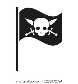 Pirate skull vector logo style