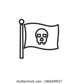 Pirate skull vector logo style