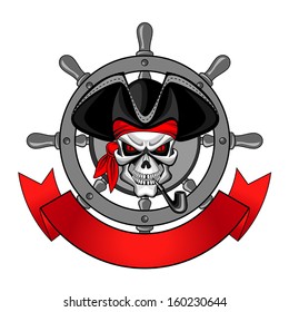 pirate skull and wheel