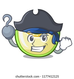 Pirate slice of melon isolated on cartoon