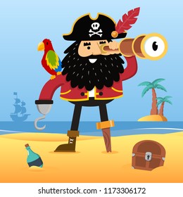 Pirate with Spyglass