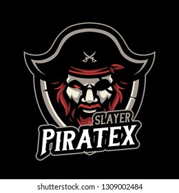 Pirate Squad - Mascot & E-sport Logo - All elements on this template are editable with vector software