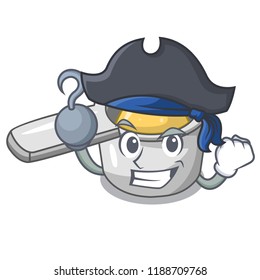Pirate steel measuring spoons in cartoon table