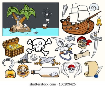 Pirate Story Characters Vectors