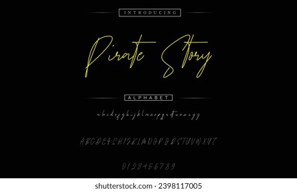 Pirate Story signature Font Calligraphy Logotype Script Brush Font Type Font lettering handwritten