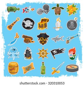 Pirate stroke icons, pirate icons with stroke