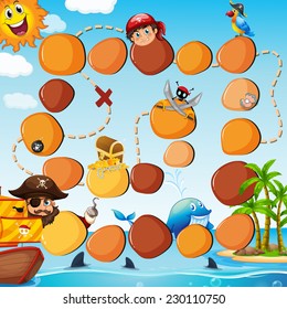 Pirate style boardgame for kids
