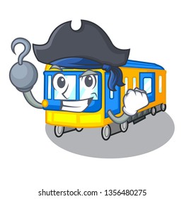 Pirate subway train in the shape characters