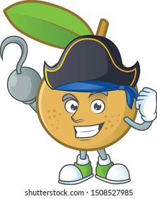 Pirate sweet longan cartoon character cute design.