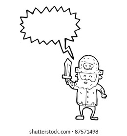 pirate with sword cartoon