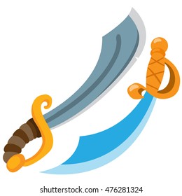 Pirate sword. Cold medieval weapons.
