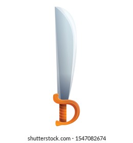 Pirate sword icon. Cartoon of pirate sword vector icon for web design isolated on white background