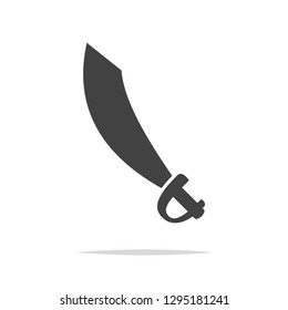 Pirate sword icon vector isolated
