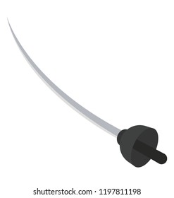 
A pirate sword is used by pirate for fighting  
