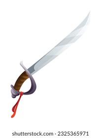Pirate sword vector illustration isolated on white background