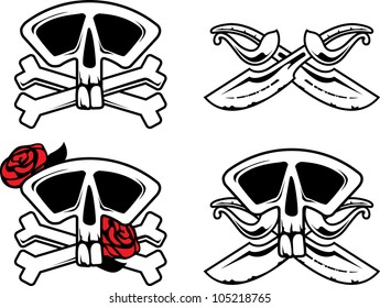 Pirate symbol with skull