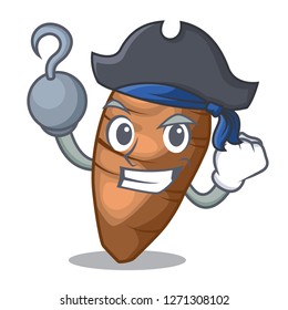Pirate taro tuber in the shape cartoon