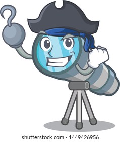 Pirate telescope isolated with in the mascot