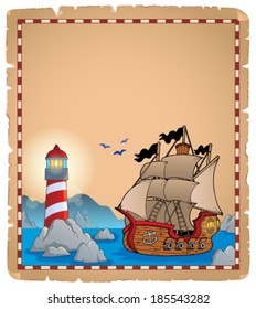 Pirate theme parchment 7 - eps10 vector illustration.
