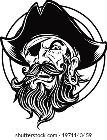 Pirate or Thief Vector Illustration 