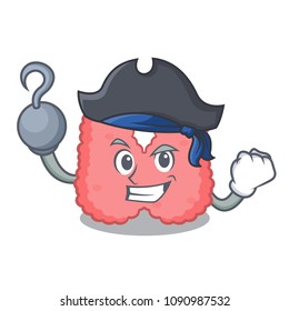 Pirate thyroid character cartoon style