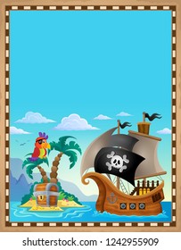 Pirate topic parchment 5 - eps10 vector illustration.