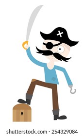 Pirate and treasure