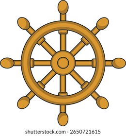Pirate Treasure Cartoon Element. Isolated on White Background