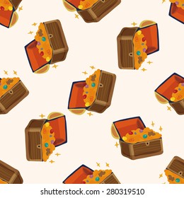 pirate treasure , cartoon seamless pattern background