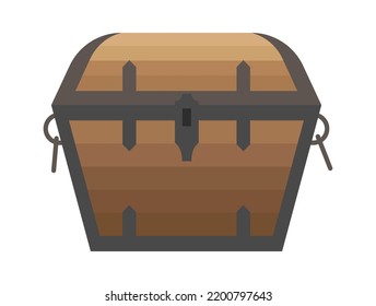 El cofre del tesoro pirata. Ilustración del vector