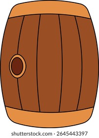 Elemento del tesoro pirata en diseño de dibujos animados. Ilustración vectorial