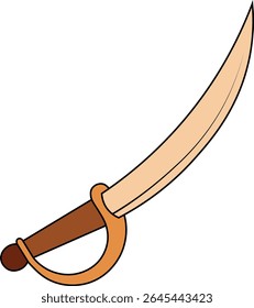 Elemento del tesoro pirata en diseño de dibujos animados. Ilustración vectorial