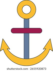 Elemento del tesoro pirata. Ilustración vectorial plana de dibujos animados