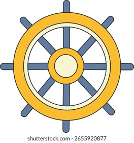 Elemento del tesoro pirata. Ilustración vectorial plana de dibujos animados