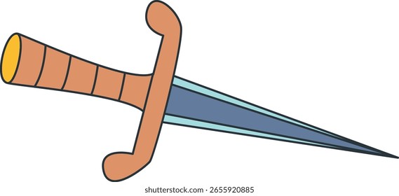 Elemento del tesoro pirata. Ilustración vectorial plana de dibujos animados