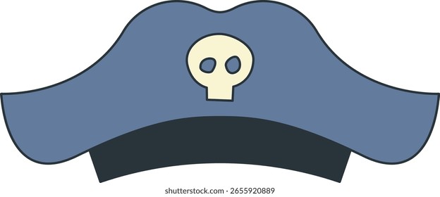 Elemento del tesoro pirata. Ilustración vectorial plana de dibujos animados